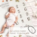 ZICOTO Modern Baby Milestone Blanket - Beautiful Woodland Friends Design for Personalized Monthly Baby Pictures - Cherish Your Adorable Babys Boy Or Girl Milestones Forever - Image 2